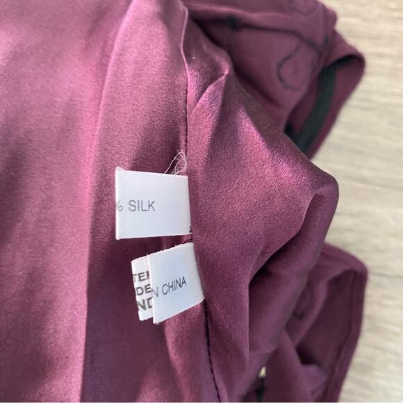 Temperley London Embroidered Silk Sequin Gold Plum Skirt size 8 - Picture 7 of 8